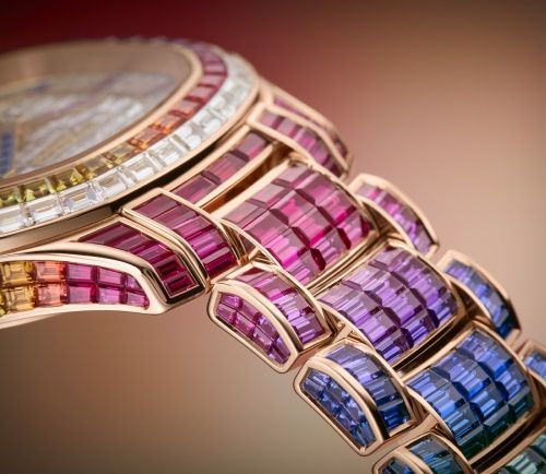 Minutenrepetition Aquanaut Luce „Rainbow“, Haute Joaillerie.