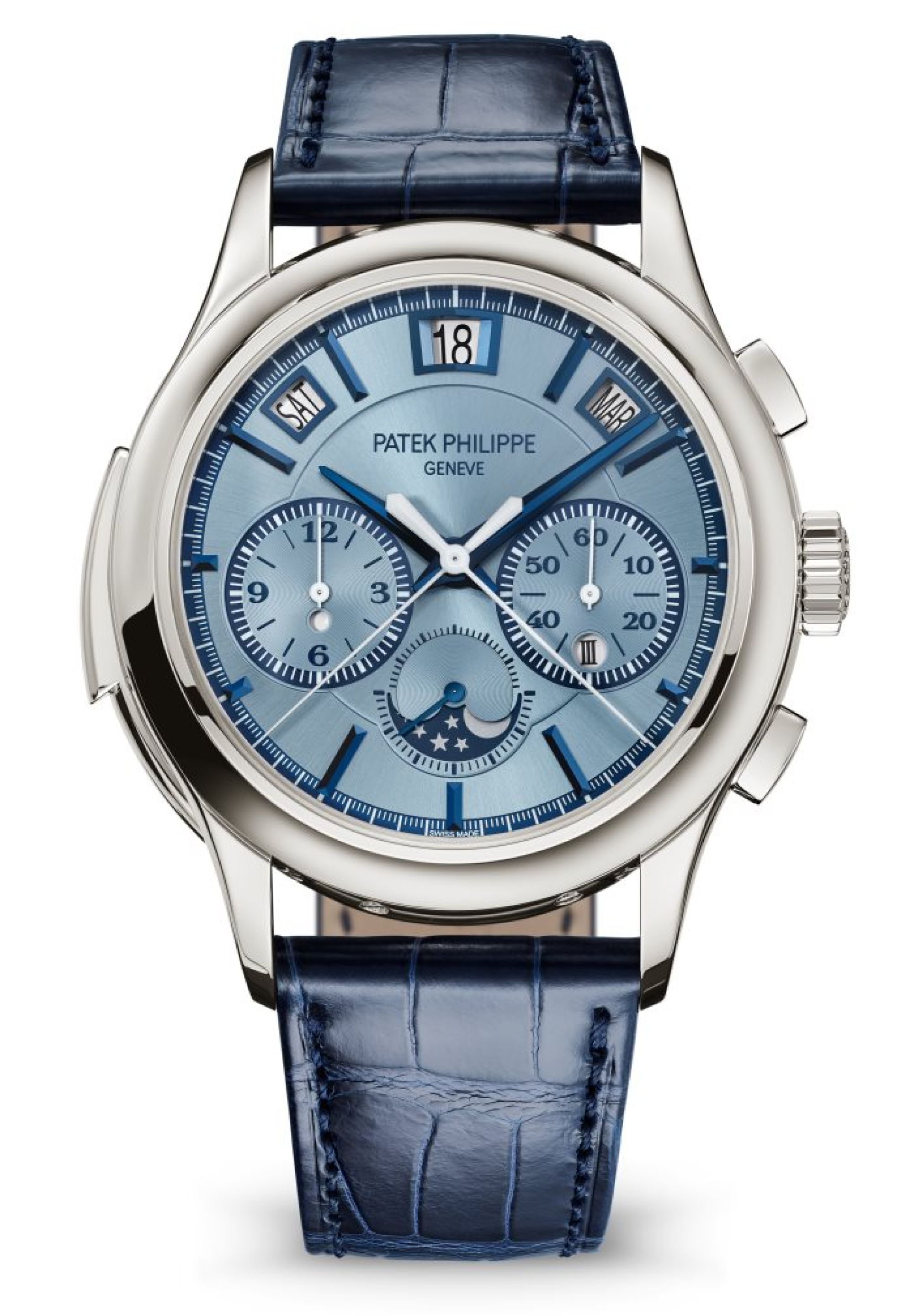 Patek Philippe Minutenrepetition, Schleppzeiger-Chronograph, Augenblicklicher ewiger Kalender. Face